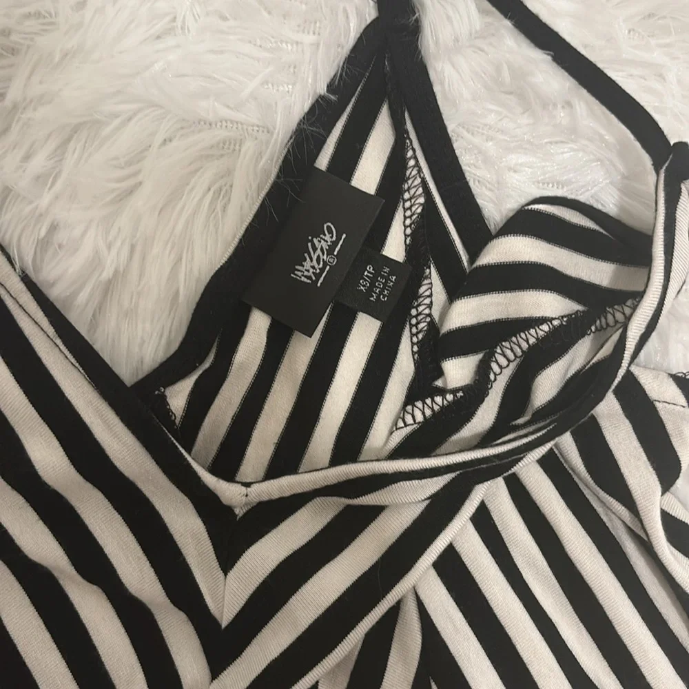 Black and White Maxi Dress, Vacation Dress - Picture 4 of 6